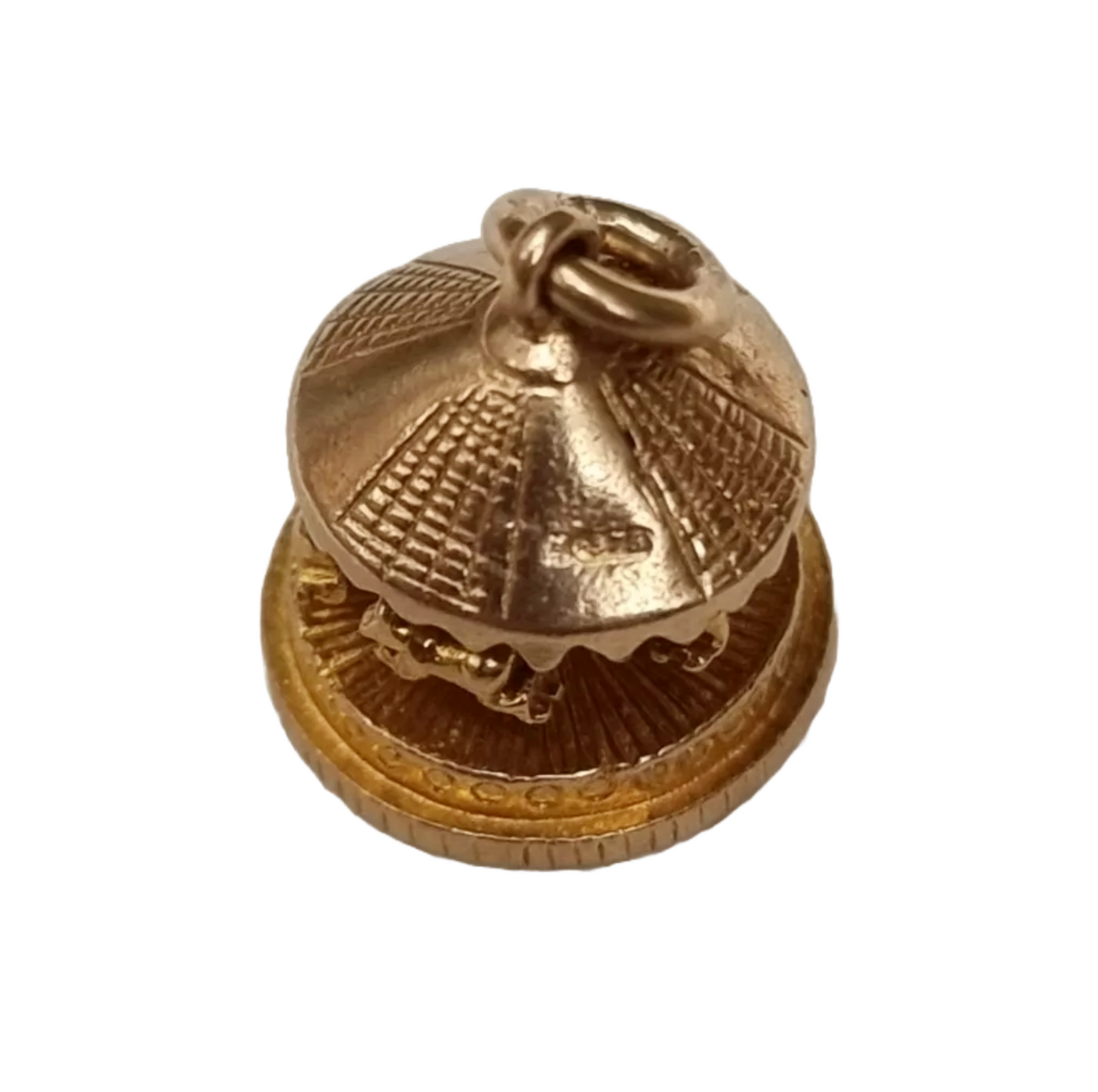 9ct Solid Gold Moving 3D Carousel Charm