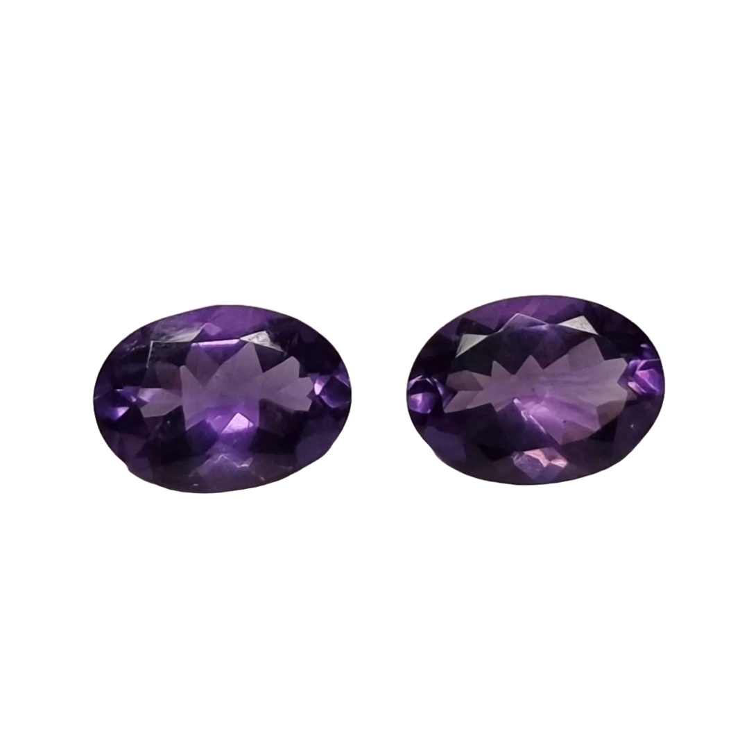 Amethyst Matching Pair Oval 9.20ct (total)