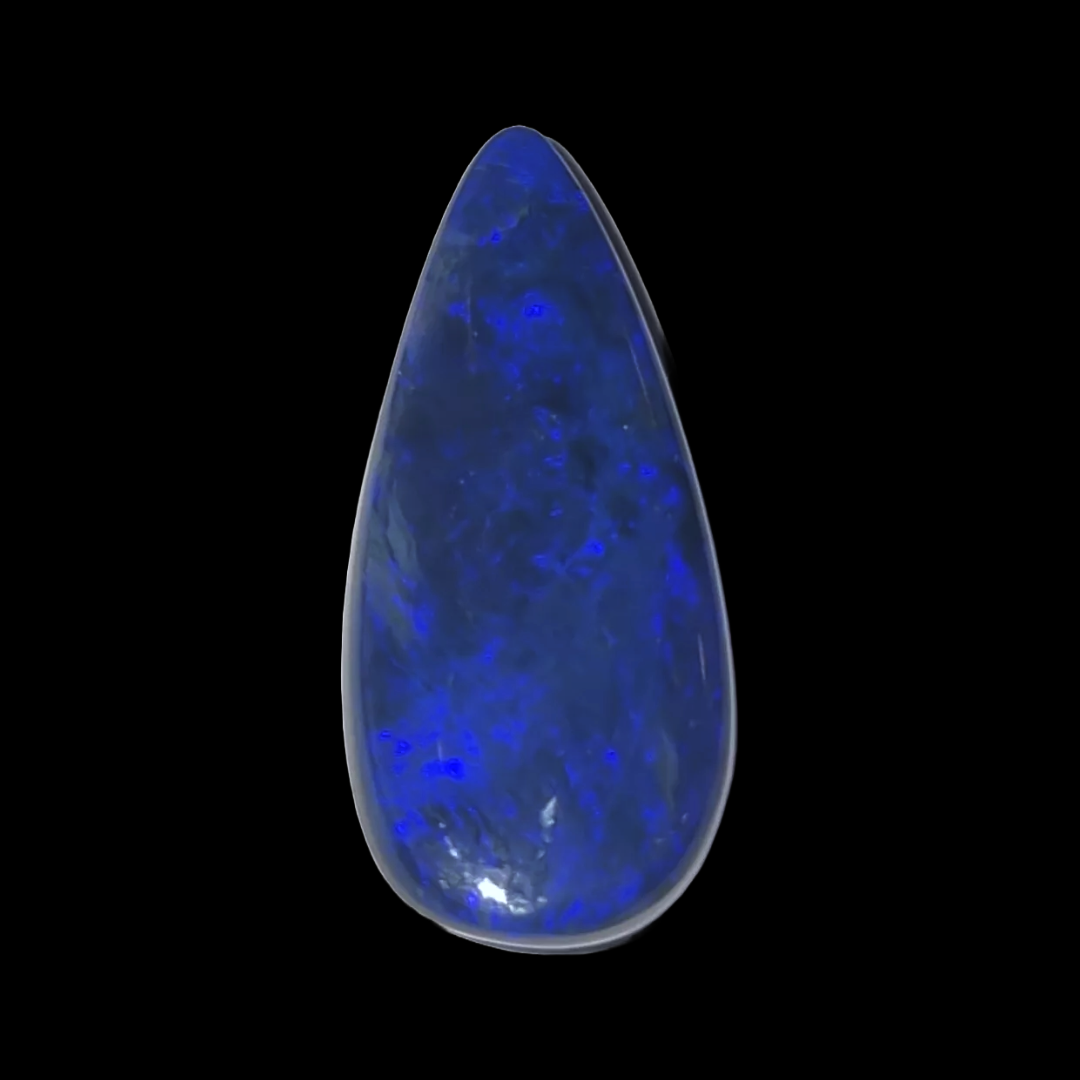 Australian Black Opal Pear Cabochon 5.67ct