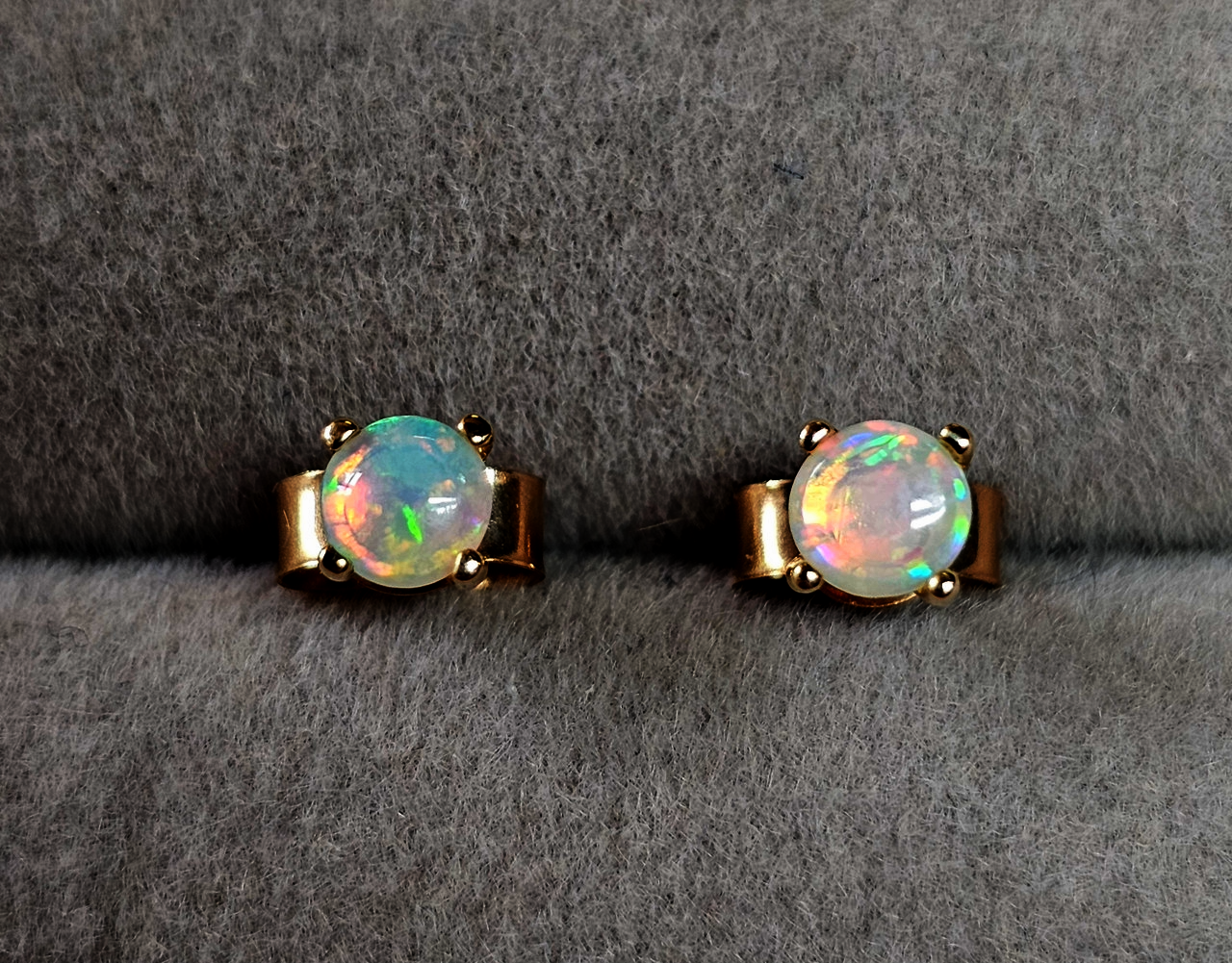 Australian Opal 9ct Gold Stud Earrings