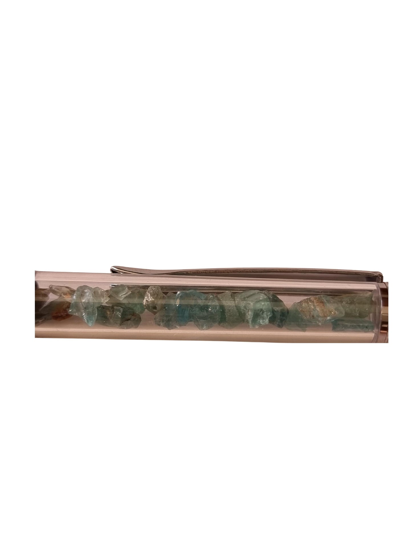 Baby Blue Aquamarine and Topaz Twist Pen