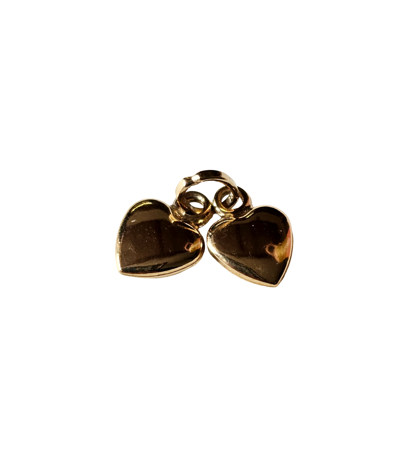 9ct Gold Double Heart Charm