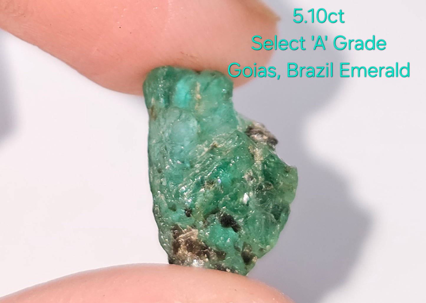 Rough Faceting Quality Brazil Emerald 5.10ct 'A Grade'