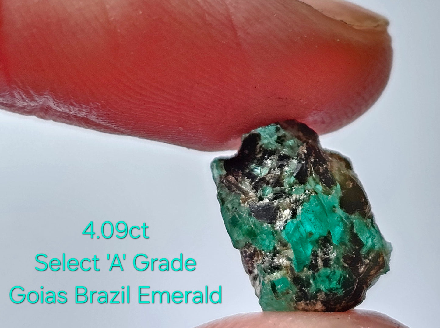 Rough Faceting Quality Brazil Emerald 4.09ct 'A Grade'