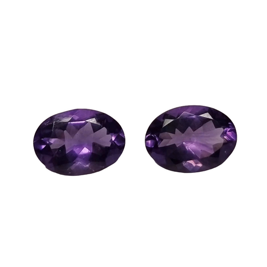 Amethyst Matching Pair Oval 9.20ct (total)