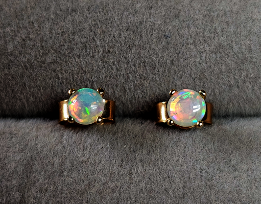 Australian Opal 9ct Gold Stud Earrings