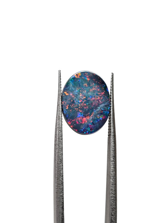 Australian Opal Doublet Oval Cut 15x11x3mm 4.50ct