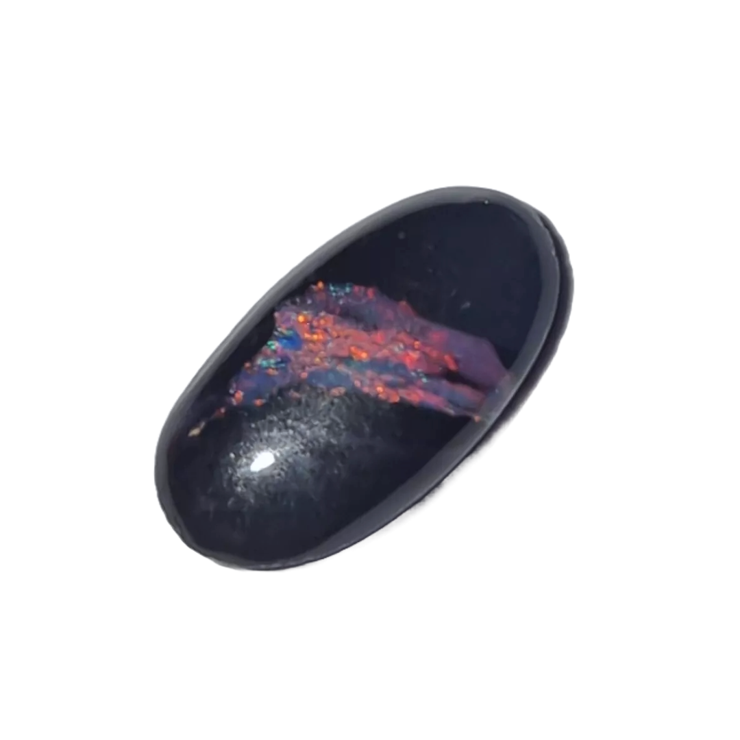 Australian Black Opal Oval Cabochon 5.67ct