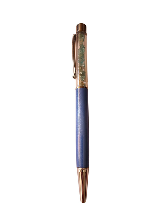 Baby Blue Aquamarine and Topaz Twist Pen