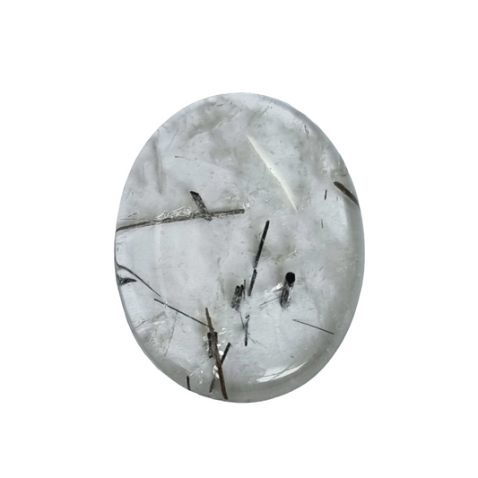 Brazil Tourmalinated Clear Quartz Oval Cabochon 36ct