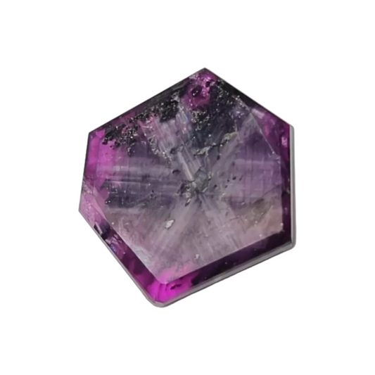 Star Ruby Hexagon Slice Specimen 7.35ct