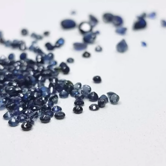 Kashmir Sapphire Brilliant Round Parcel (10)