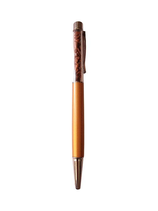 Matte Gold Goldstone Twist Pen