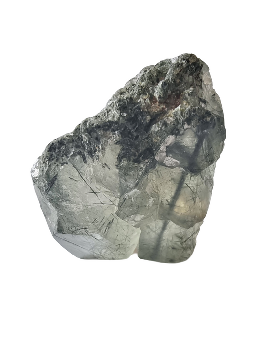Pakistan Riebeckite Quartz Rutilated Cluster