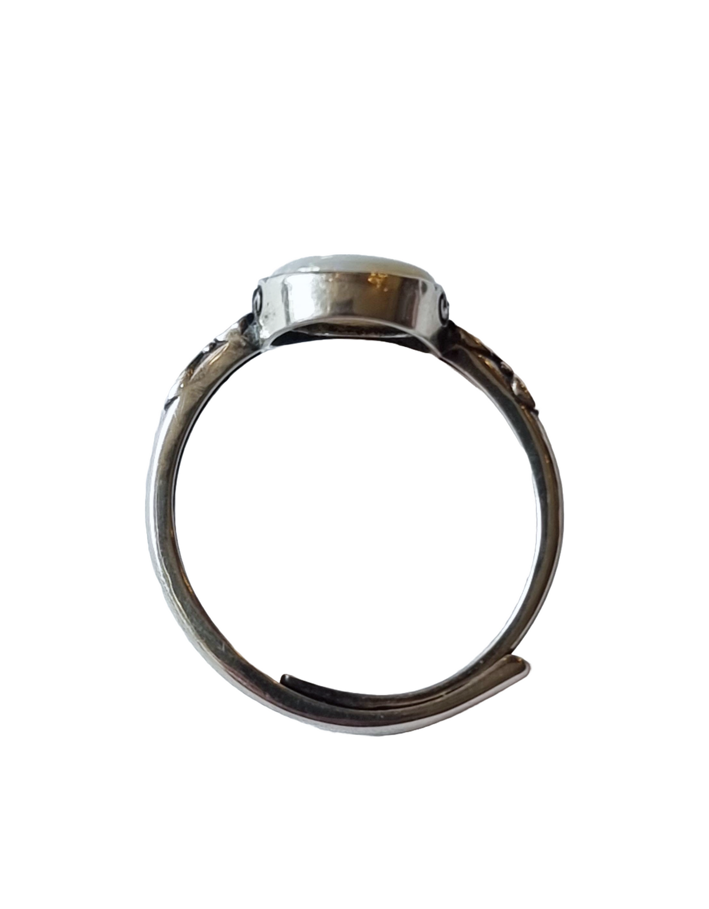 Sterling Silver Australian Coober Pedy Opal Ring
