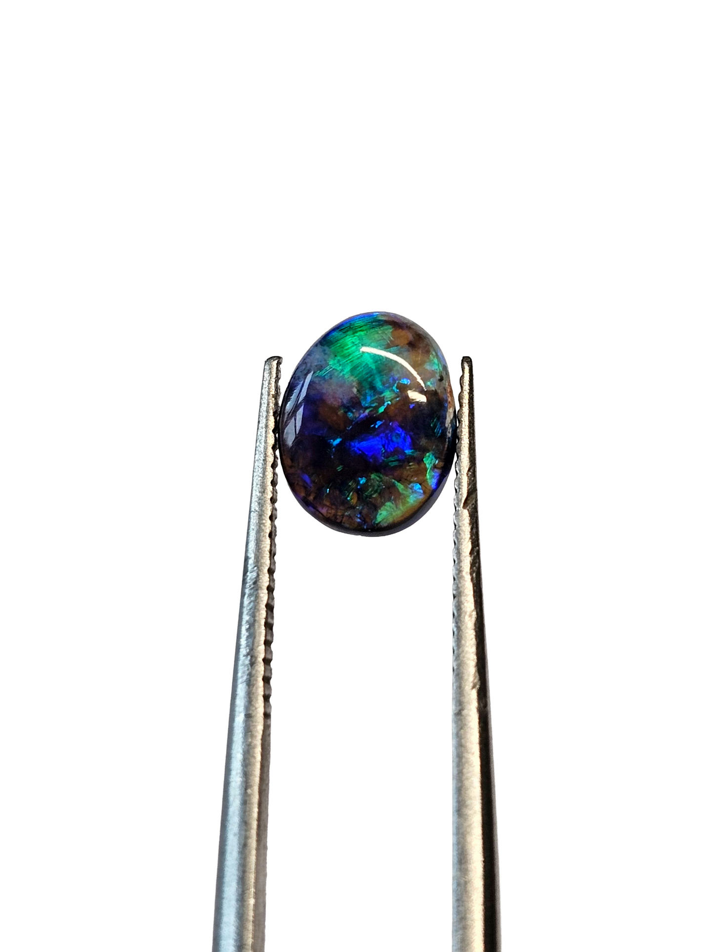 Australian Lightning Ridge Black Opal Oval Cabochon 8x6x2.5mm 0.70ct