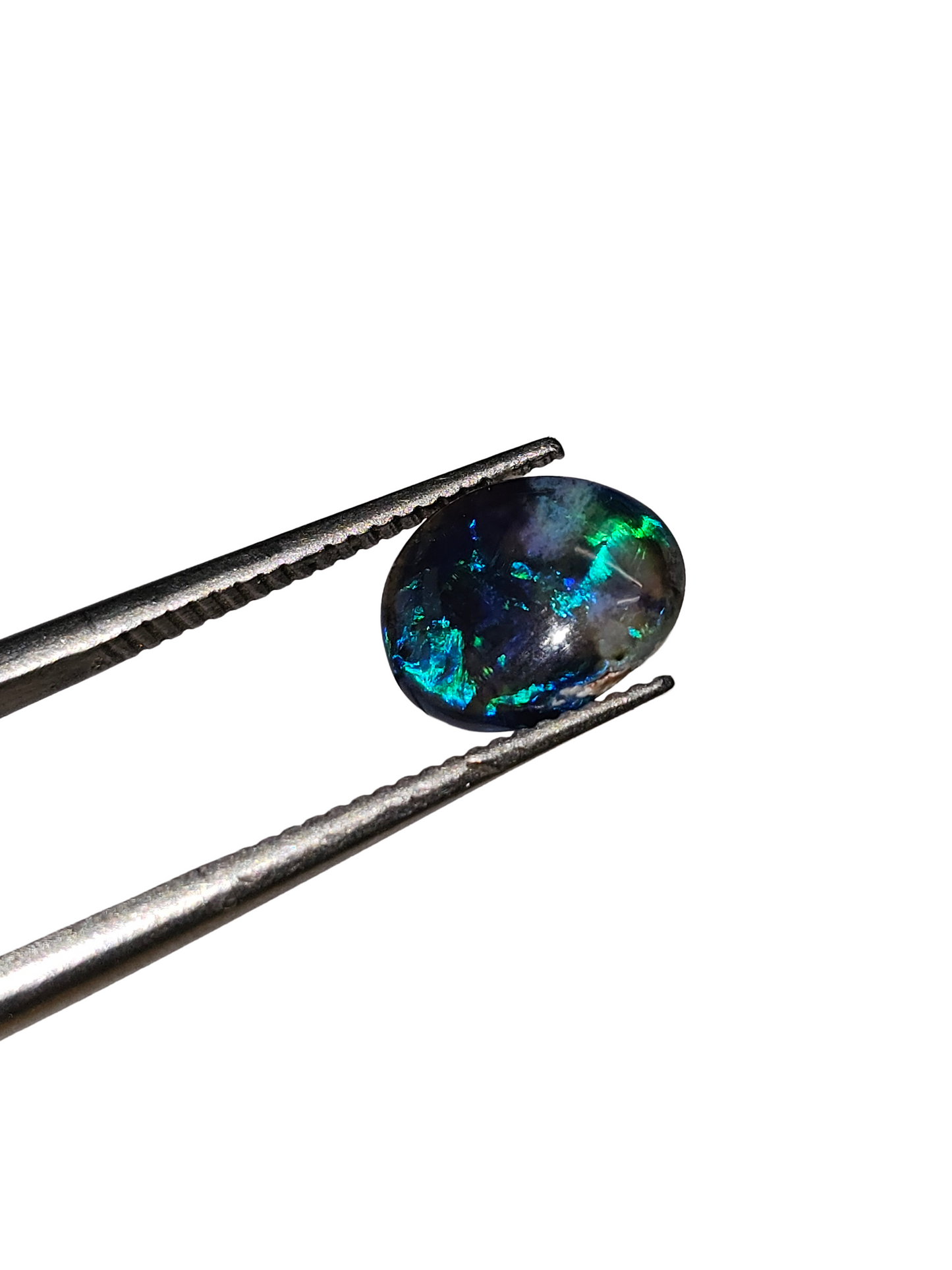 Australian Lightning Ridge Black Opal Oval Cabochon 8x6x2.5mm 0.70ct