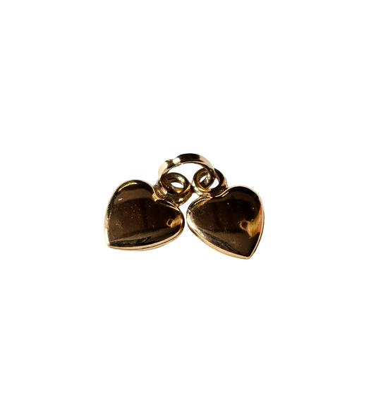 9ct Gold Double Heart Charm