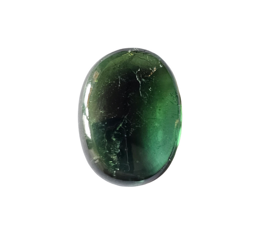 Afghanistan Oval Cabochon Green Tourmaline 14x11x5mm  7.20ct