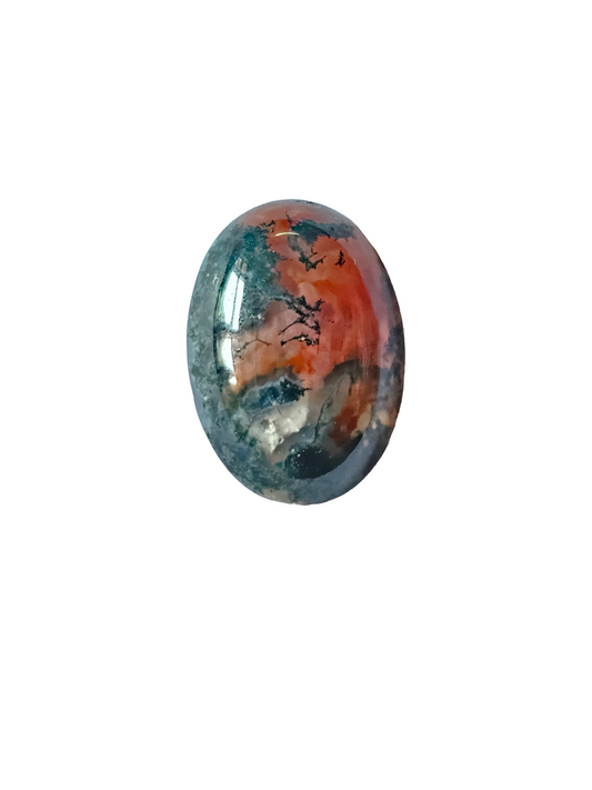 Brazil Moss Agate Oval Cabochon 18x13x5mm 8.59ct