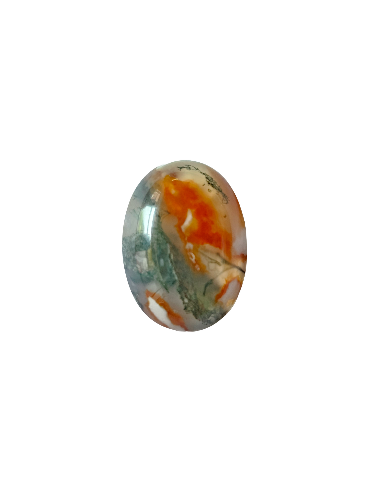 Brazil Moss Agate Oval Cabochon 18x13x5mm 8.67ct