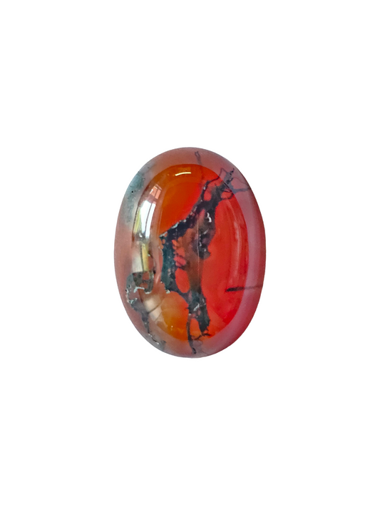 Brazil Moss Agate Oval Cabochon 18x13x5mm 8.91ct
