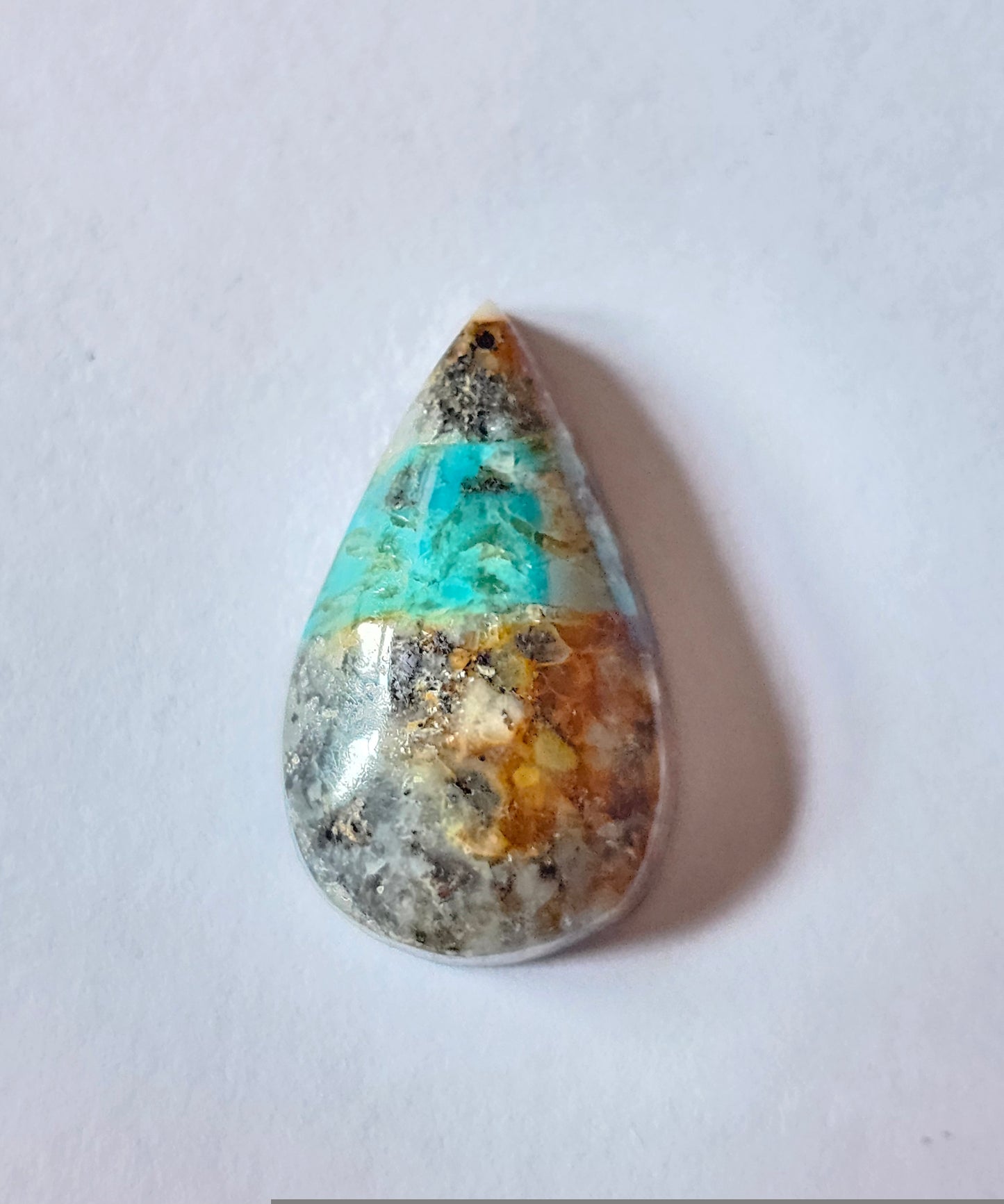 Royston Pear Cut Turquoise 18x10x5mm 5.68ct