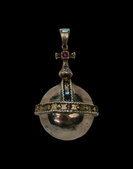 1977 Queens Silver & Ruby Jubilee Pendant