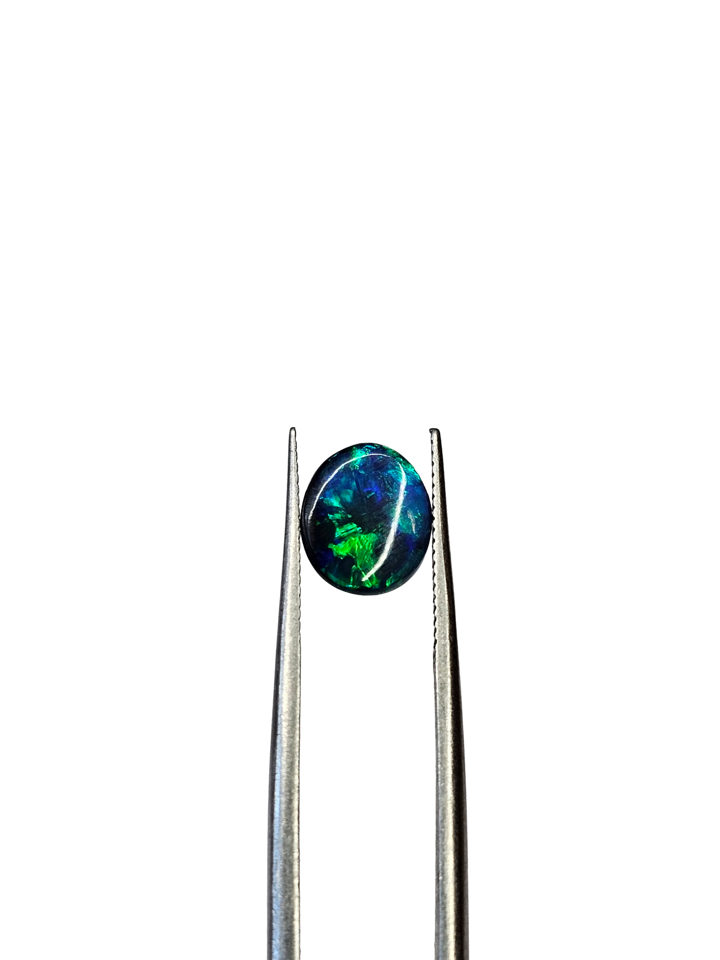 Australian Lightning Ridge Black Opal Oval Cabochon 8x7x3mn 1.05ct