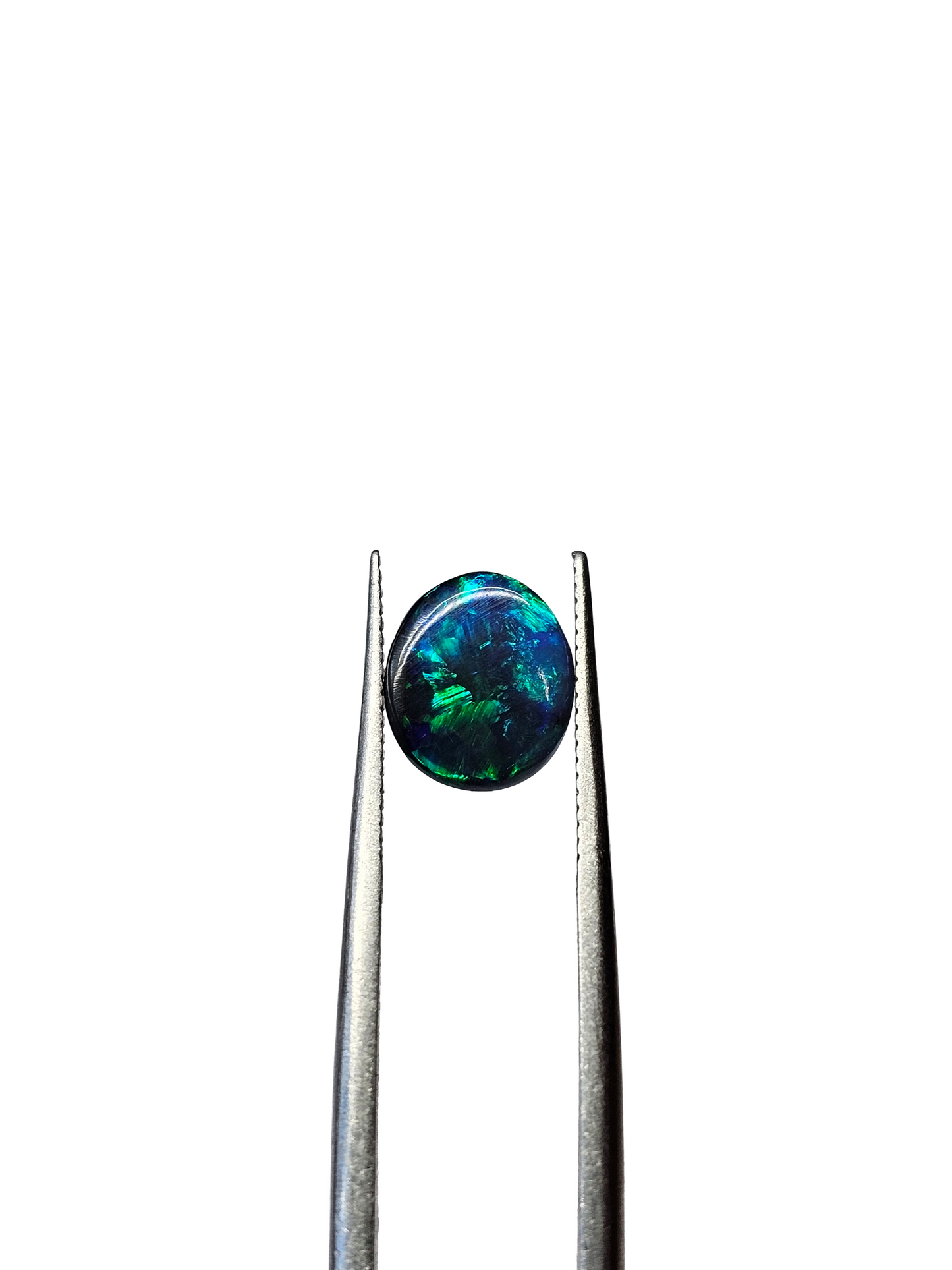 Australian Lightning Ridge Black Opal Oval Cabochon 8x7x3mn 1.05ct